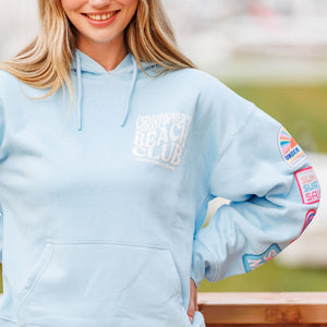 CHRISTOPHER'S BEACH CLUB SURF WASH HOODIE W/PATCHES