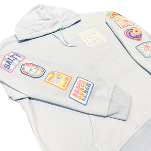 CHRISTOPHER'S BEACH CLUB SURF WASH HOODIE W/PATCHES