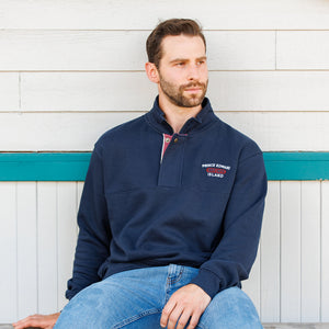 PEI BUTTON DOWN 1/4 ZIP SWEATER